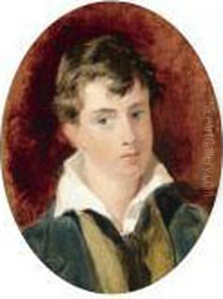 Portrait Of Lord Cosmo Russell (1817-1875) When A Boy Oil Painting by Sir Edwin Henry Landseer