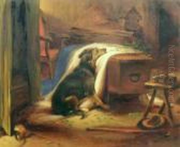 The Old Shepherd's Chief Mourner Oil Painting by Sir Edwin Henry Landseer
