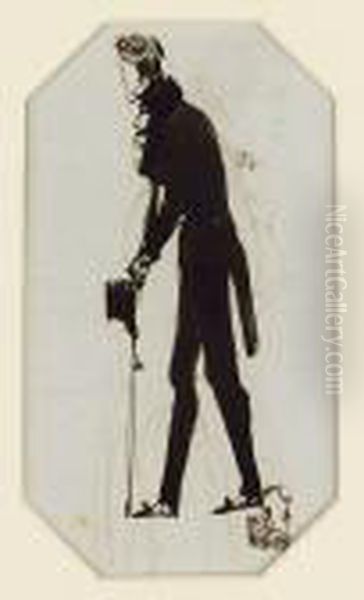 (i) Head And Shoulders, Inscribed In Another Hand On The Verso 's Newton By Landseer' Oil Painting by Sir Edwin Henry Landseer