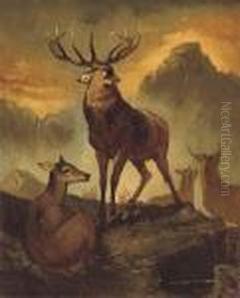 Scene In Braemar Oil Painting by Sir Edwin Henry Landseer