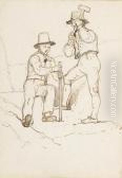 The Pile Drivers Oil Painting by Sir Edwin Henry Landseer