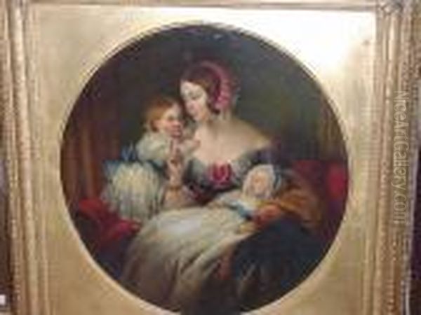 Queen Victoria And Her Children Oil Painting by Sir Edwin Henry Landseer