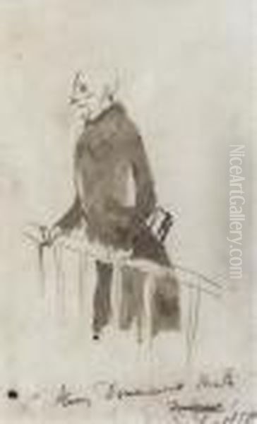 Study Of Henry Drummond, M.p. Oil Painting by Sir Edwin Henry Landseer