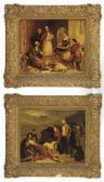 Death Of The Stag In Glen Tilt Oil Painting by Sir Edwin Henry Landseer