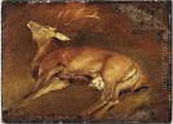 Study Of A Dead Stag Oil Painting by Sir Edwin Henry Landseer