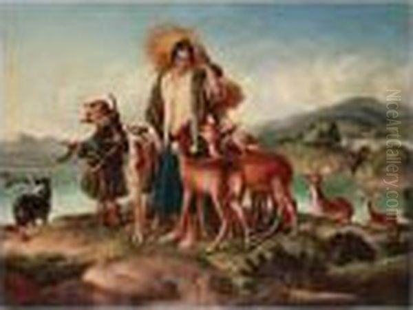 Highland Family Oil Painting by Sir Edwin Henry Landseer