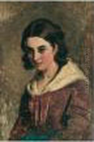 A Highland Maiden Oil Painting by Sir Edwin Henry Landseer