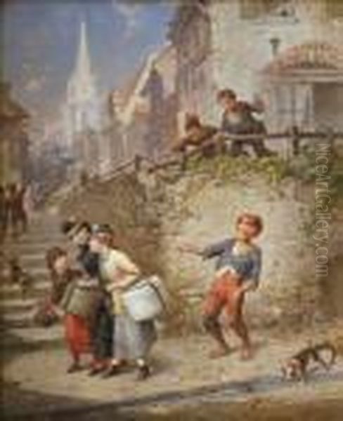 R'gardez-moi Ca! Oil Painting by Francois Louis Lanfant de Metz