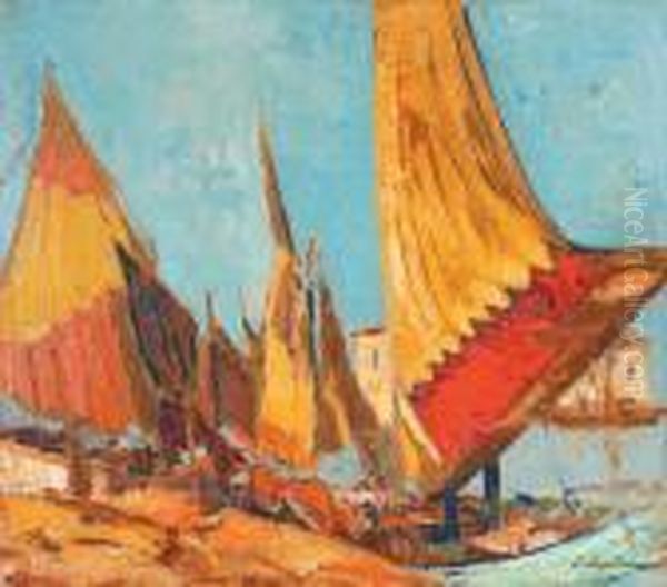 Le Port Oil Painting by Georges Lapchine