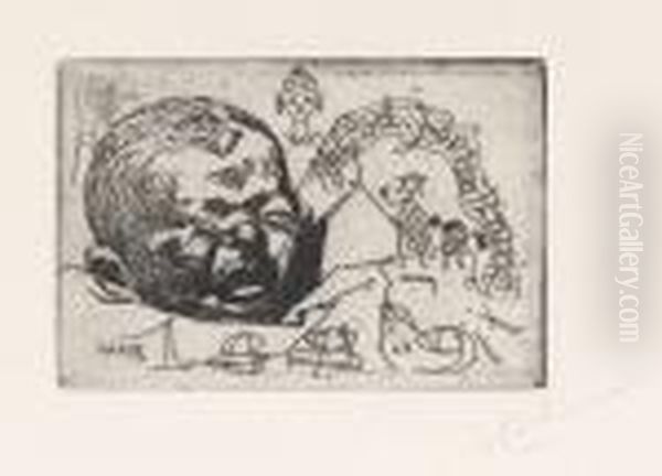 Nyarskort Oil Painting by Carl Larsson