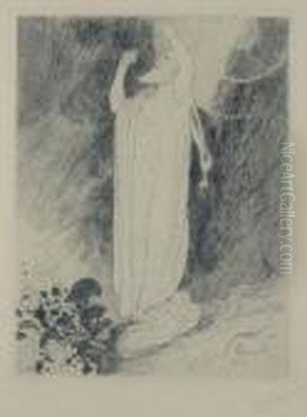 'moses'. Etsning. Monogramsignerad C.l. H&h 103.29 Oil Painting by Carl Larsson