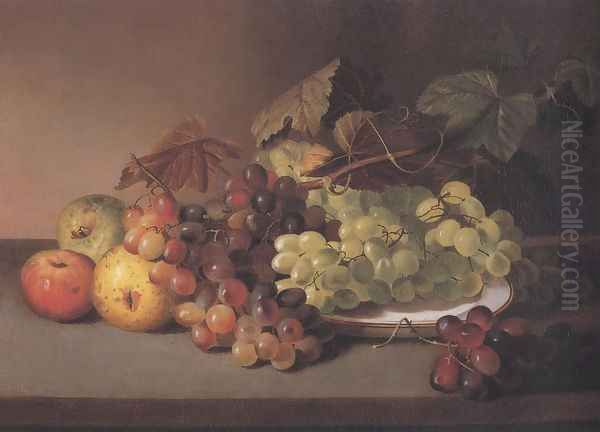 Grapes And Apples 1825 31 Oil Painting by James Peale