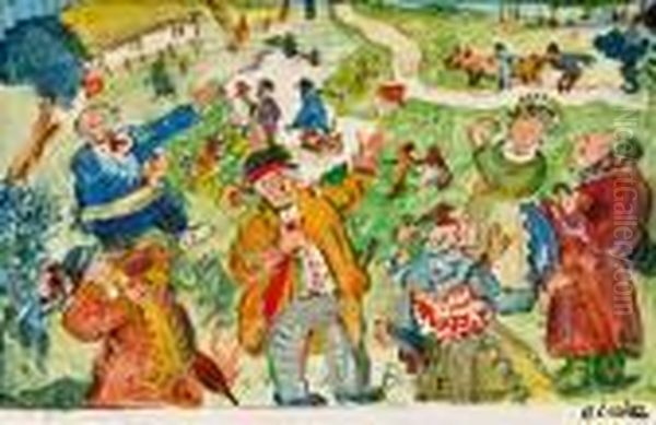 Smetana Verkaufte Braut Oil Painting by Oskar Laske