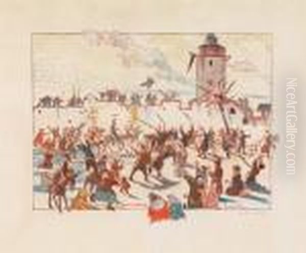 Der Einzug In
Jerusalem Oil Painting by Oskar Laske