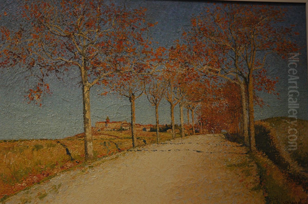 La Route De Cailhau Oil Painting by Achille Lauge