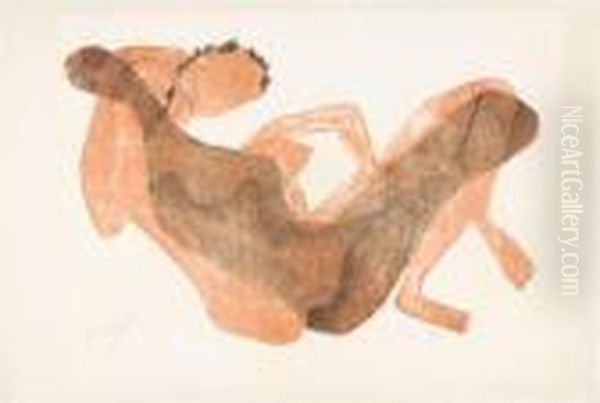 Femme Allongeeau Bras Leve Oil Painting by Henri Laurens