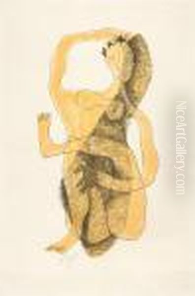 Femme Assise Ala Jambe Levee Oil Painting by Henri Laurens