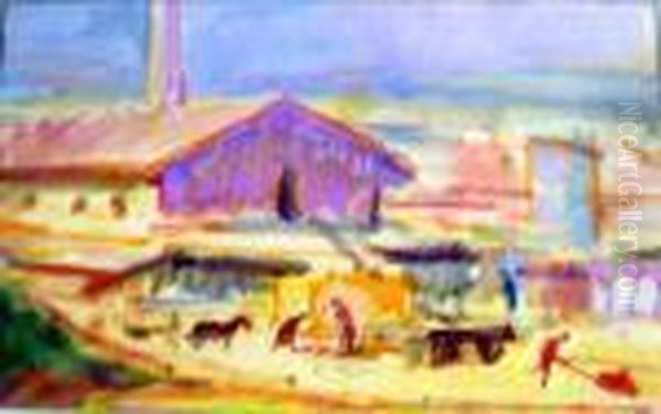 Arbeit Auf Dem Bauernhof Oil Painting by Henri Laurens