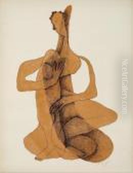 Femme
Assise Au Bras Leve Oil Painting by Henri Laurens