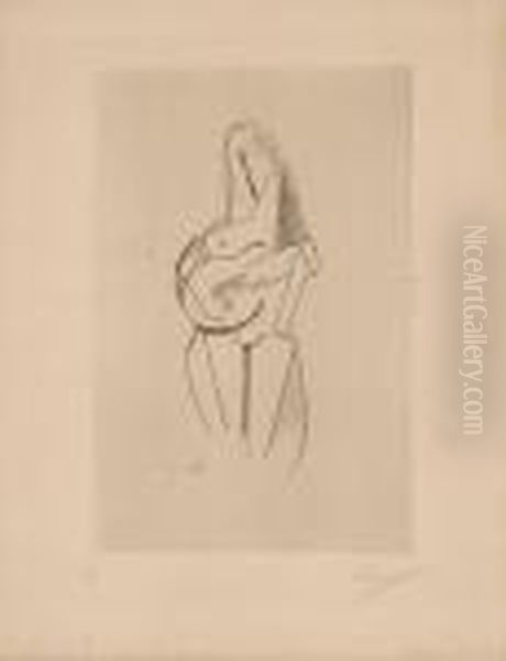 La Femme A La Guitare Oil Painting by Henri Laurens