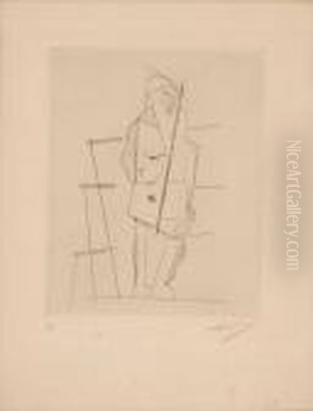 Untitled Oil Painting by Henri Laurens