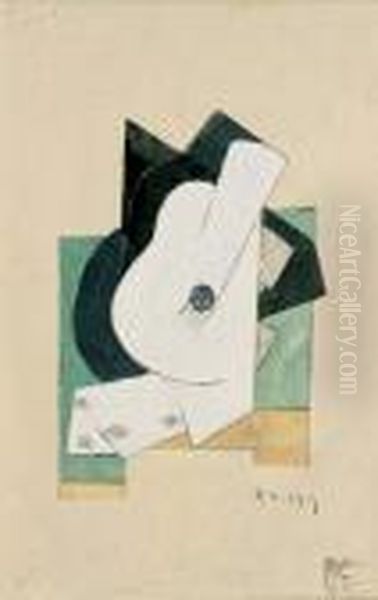 Composition A La Guitare Oil Painting by Henri Laurens