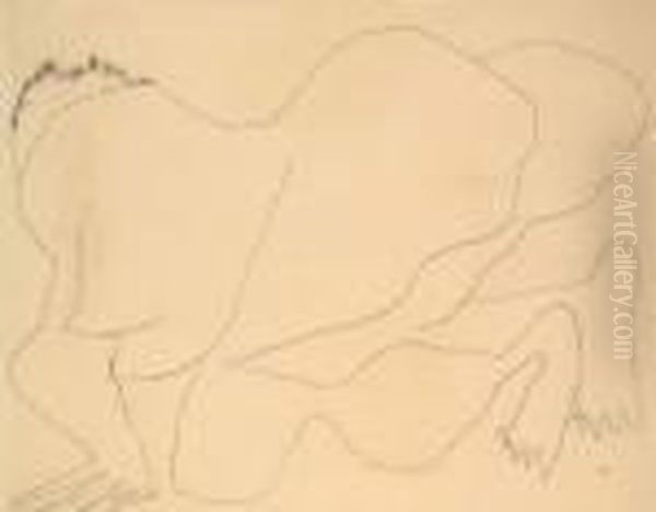 Nu Accroupi Oil Painting by Henri Laurens