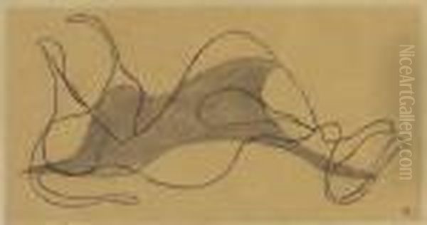 Femme Allongee Oil Painting by Henri Laurens