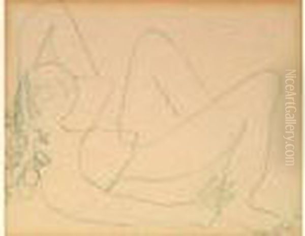 Femme Allongee Oil Painting by Henri Laurens