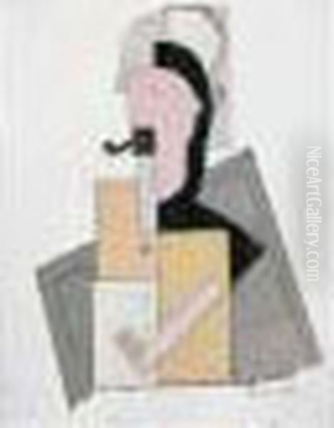 L'homme A La Pipe Oil Painting by Henri Laurens