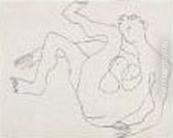 Nu Assis Oil Painting by Henri Laurens