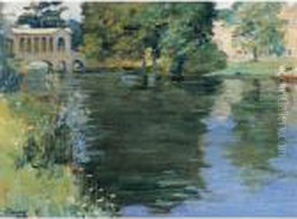 The Palladian Bridge, Wilton House Oil Painting by John Lavery