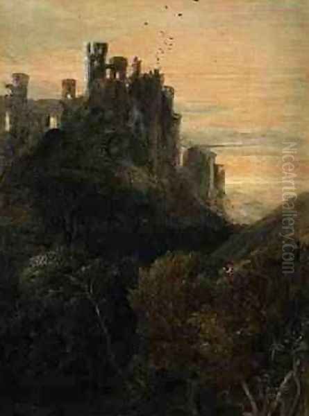 Enchanted Castle Oil Painting by Samuel Palmer
