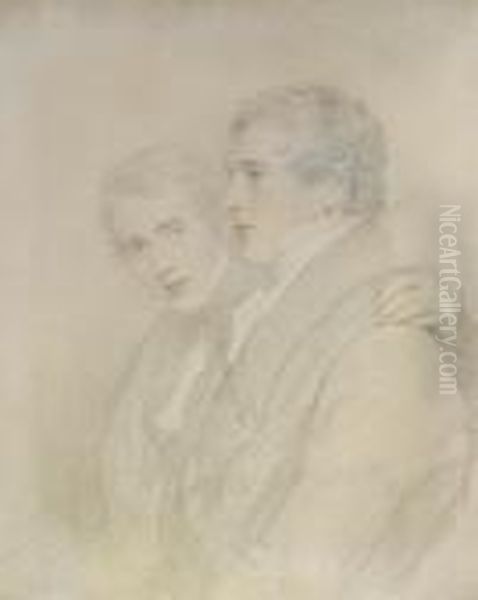 Double Portrait Of Richard 
Rowland Bloxam (1797-1877) And Andrewbloxam (1801-1878), Half-length, In
 Profile, On The Eve Of Theirdeparture For The Sandwich Islands [hawaii]
 In 1823 Oil Painting by Sir Thomas Lawrence