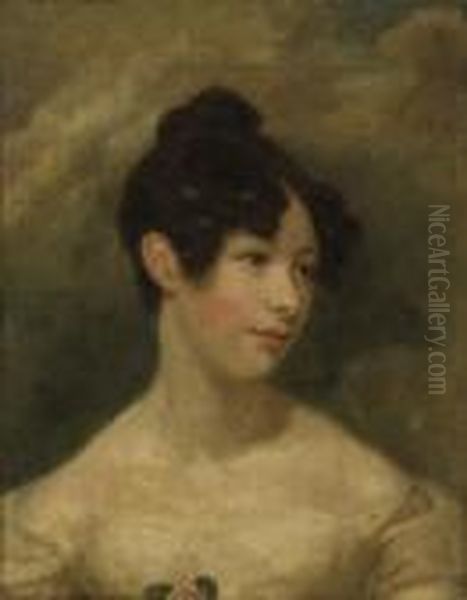 Portrait D'une Jeune Fille En Buste Oil Painting by Sir Thomas Lawrence