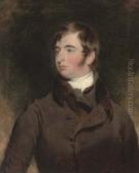 Portrait Of George Charles Pratt
 (1799-1866), Earl Of Brecknock, Later 2nd Marquess Camden, Half-length,
 In A Brown Coat

Lot Title Oil Painting by Sir Thomas Lawrence