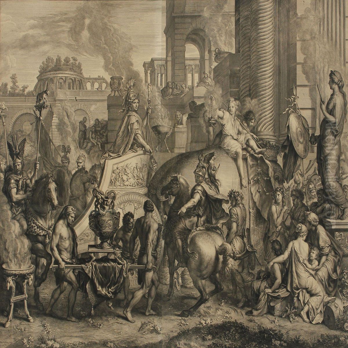 Triumphal Entry Into Babylon Oil Painting by Charles Lebrun