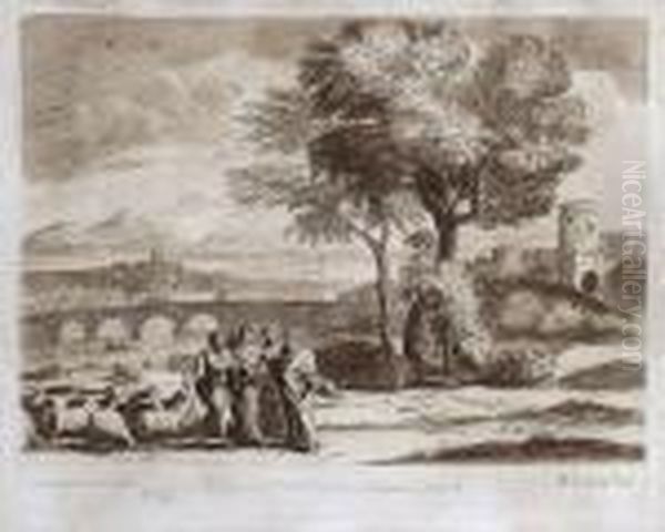 Paysage Anime Oil Painting by Claude Lorrain (Claude Gellee)