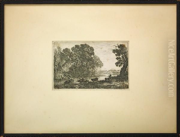 Le Bouvier Oil Painting by Claude Lorrain (Claude Gellee)