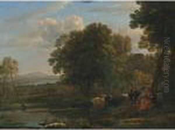 Evening Landscape With Mercury And Battus Oil Painting by Claude Lorrain (Claude Gellee)