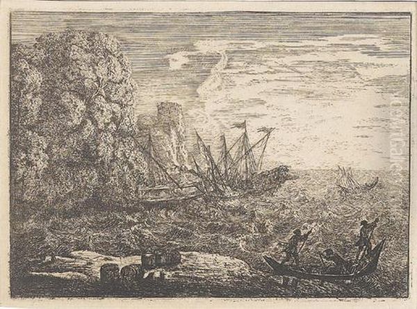 La Tempete. Oil Painting by Claude Lorrain (Claude Gellee)