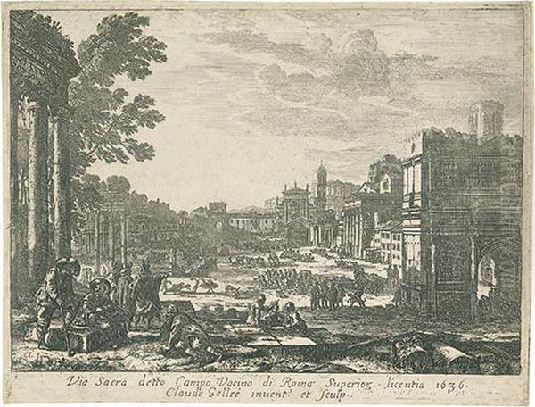 Le Campo Vaccino. Oil Painting by Claude Lorrain (Claude Gellee)
