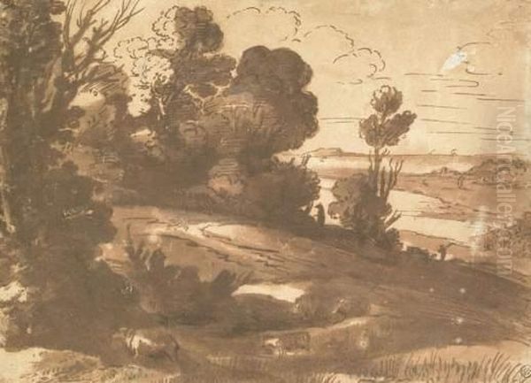 Paysage De Campagne Oil Painting by Claude Lorrain (Claude Gellee)