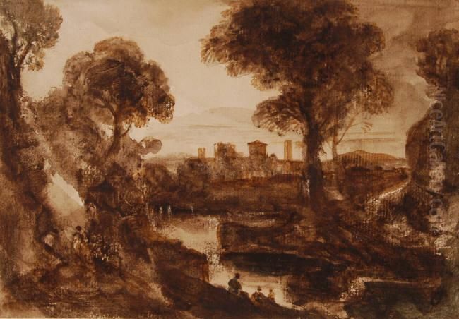 Untitled Oil Painting by Claude Lorrain (Claude Gellee)