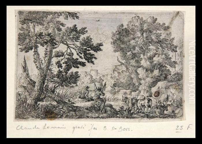 Landscape With Castle In The Distance Oil Painting by Claude Lorrain (Claude Gellee)