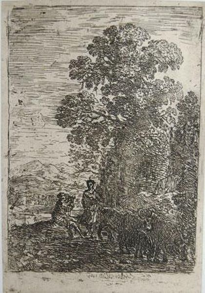 [<le Patre Et La Bergere>], S.d Oil Painting by Claude Lorrain (Claude Gellee)