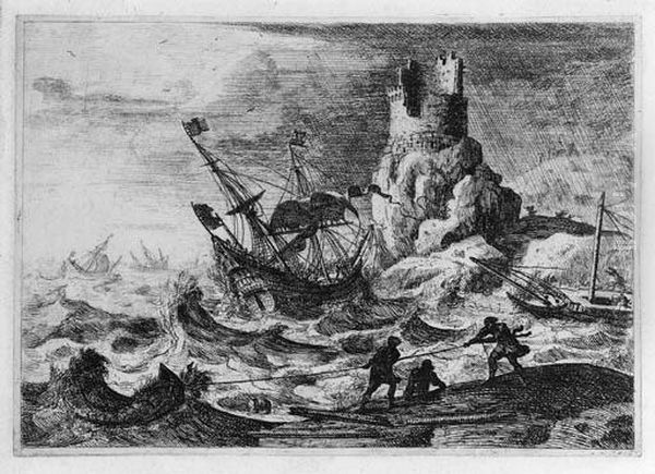 Le Naufrage (m. 35) Oil Painting by Claude Lorrain (Claude Gellee)