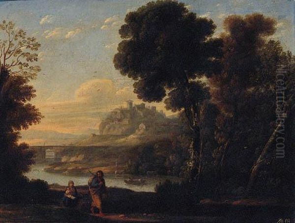 The Rest On The Flight Into Egypt Oil Painting by Claude Lorrain (Claude Gellee)