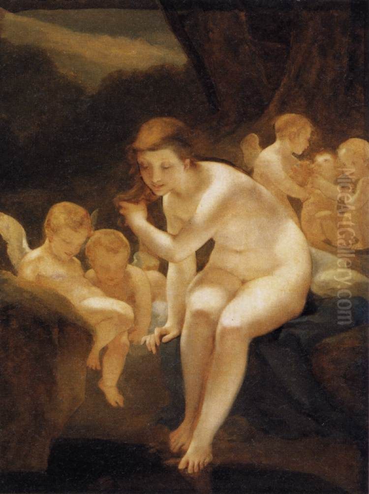 Venus Bathing Oil Painting by Pierre-Paul Prud'hon