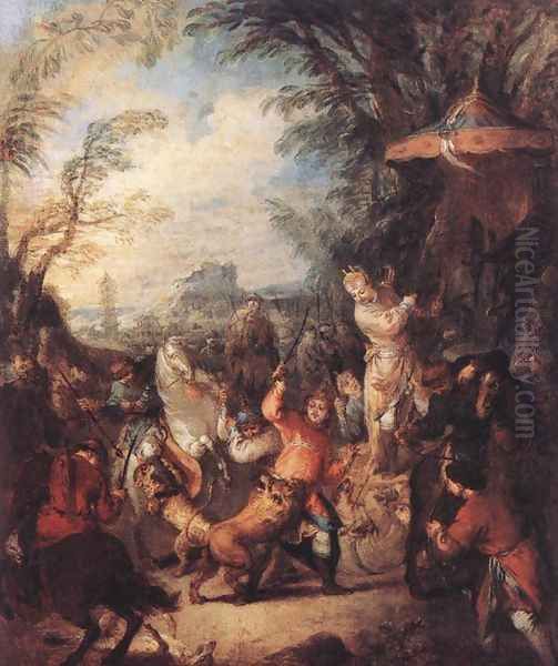 The Chinese Hunt 1736 Oil Painting by Jean-Baptiste Joseph Pater